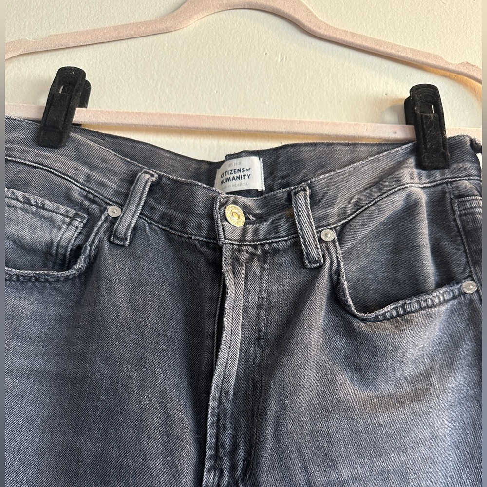 Citizens Of Humanity Daphne Crop Dark Gray Relaxed Jeans - Picture 2 of 7